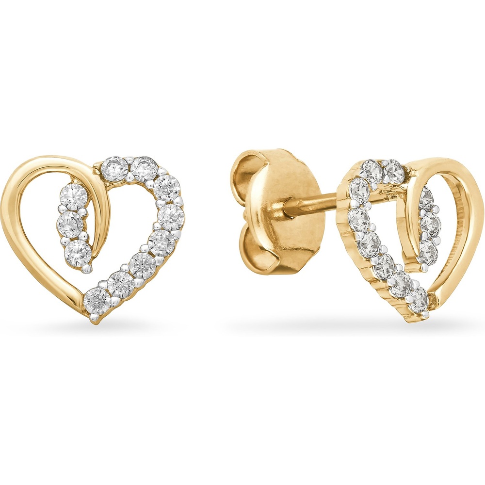FAVS Boucles d'oreilles à fermoir à poussette 585 Or jaune Boucles d'oreilles