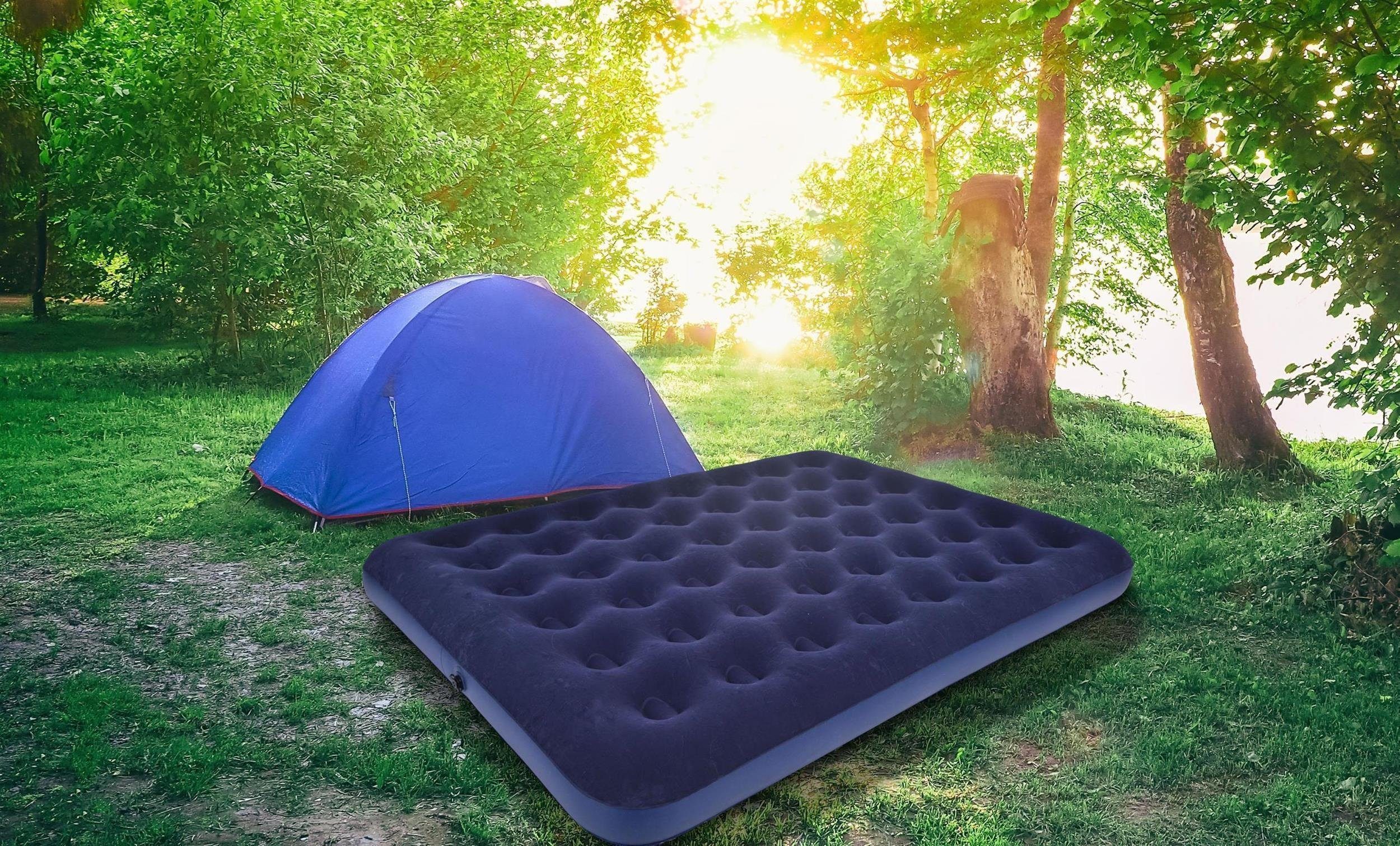 Avenli Luftbett Campingbett aufblasbar, (Luftmatratze für 2 Personen), Gästebett mit beflockter Oberfläche