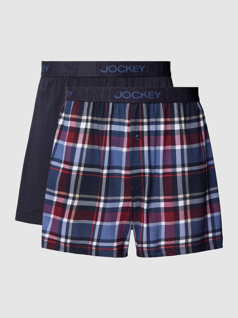 Boxershorts mit Label-Print im 2er-Pack in rot