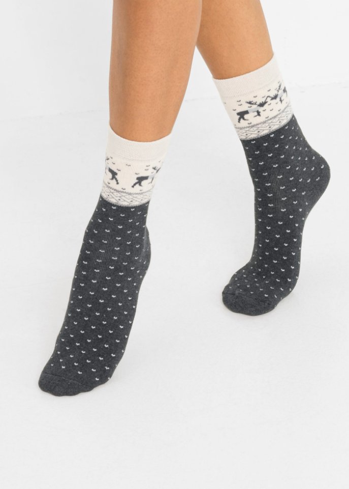 Thermo Socken (3er Pack) mit Bio-Baumwolle und Geschenkkarte