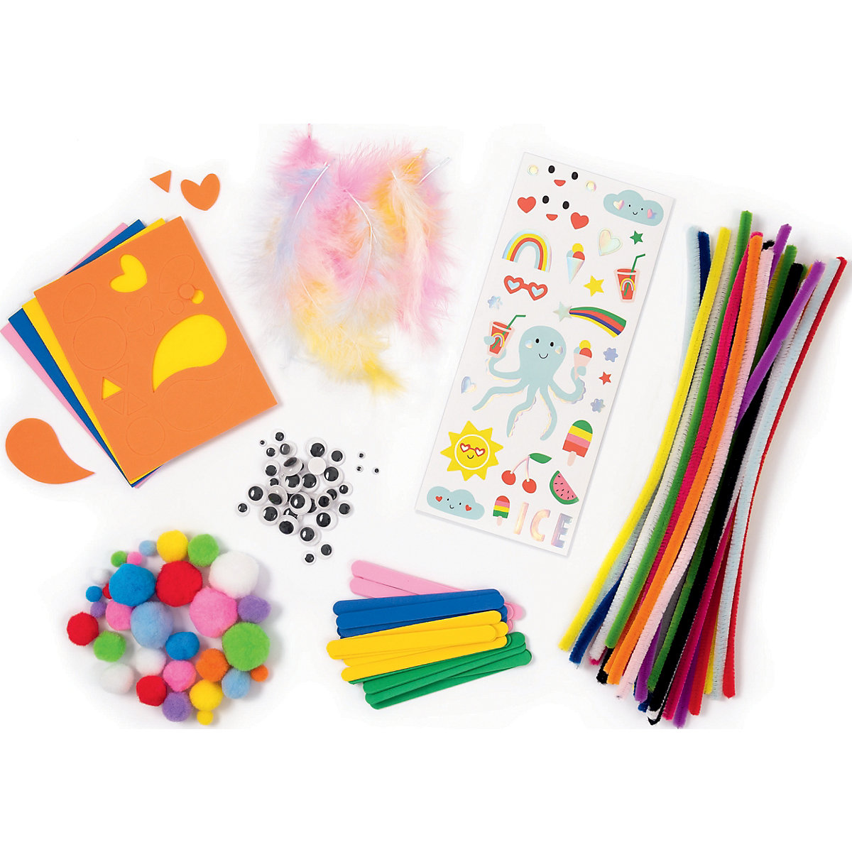 Bastel-Set Chenilledraht RAINBOW 212 Teile