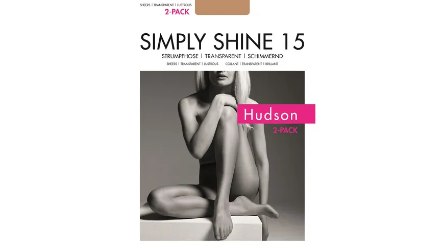Hudson Damen Feinstrumpfhose SIMPLY SHINE 15 DEN 2er Pack teint