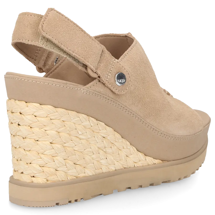 UGG - Keilsandaletten ABBOT Veloursleder - beige