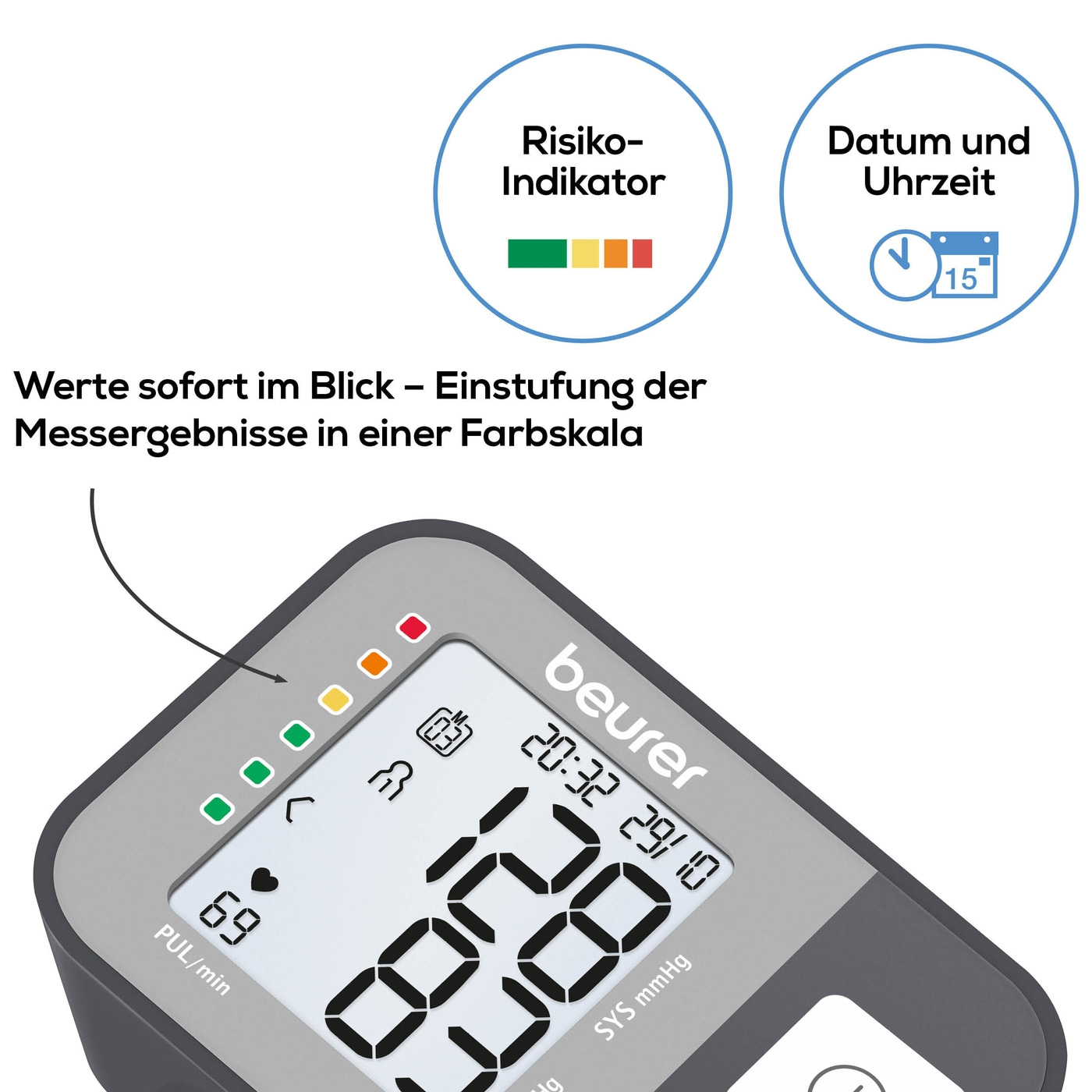 Beurer Handgelenk-Blutdruckmessgerät BC 27-Handgelenk-Blutdruckmessgerät mit Ø-Berechung von 7 Tagen