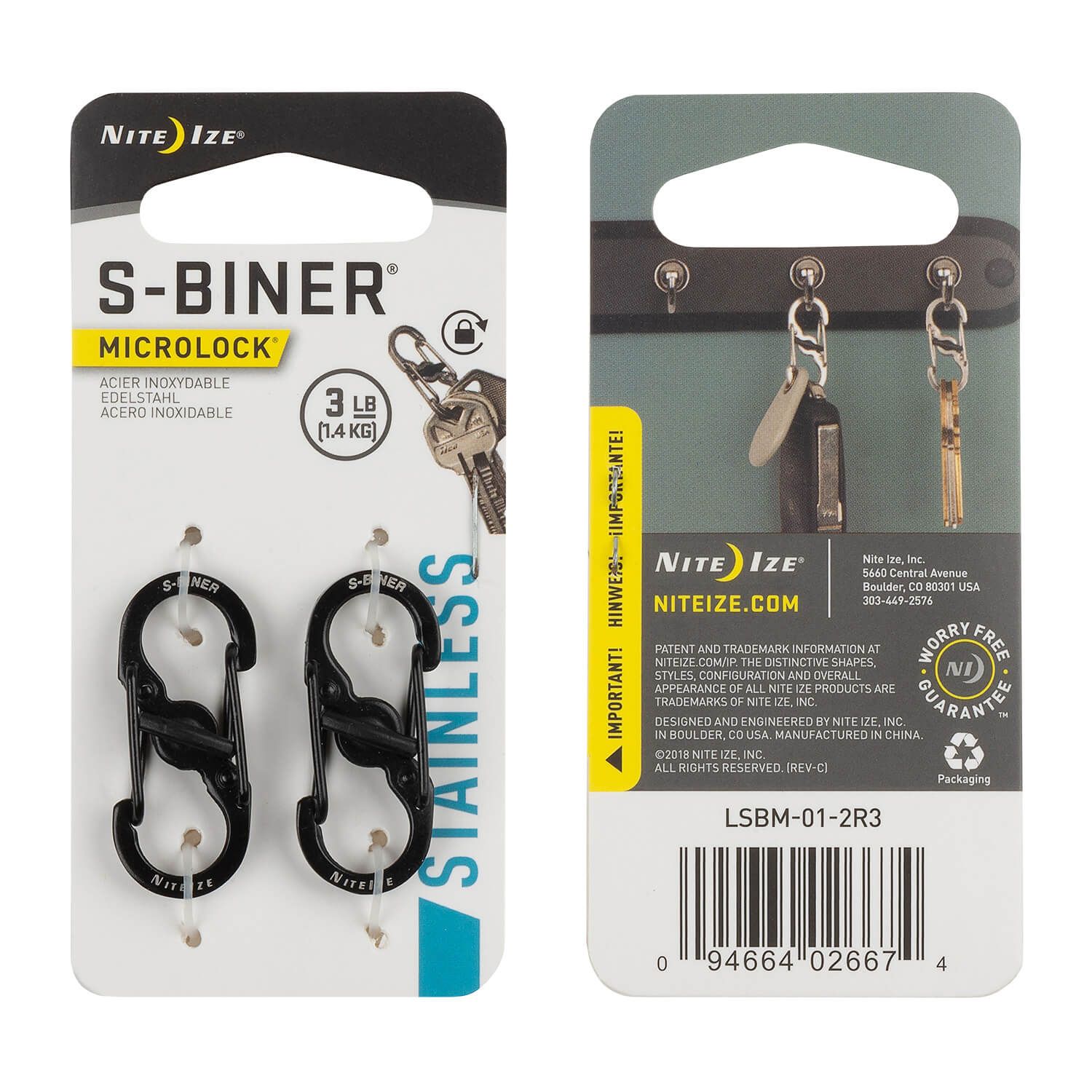 S-Biner Micro Lock 2er Pack