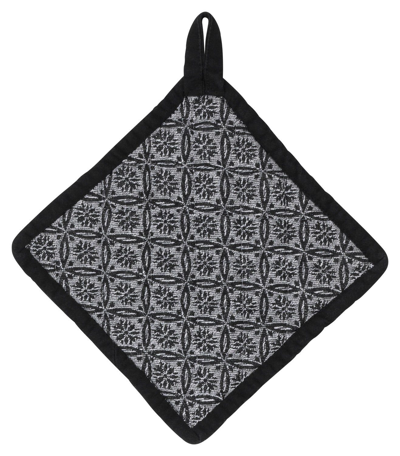 kela Auflaufform Topflappen GIANNA, Schwarz, B 20 cm, L 20 cm, Baumwolle