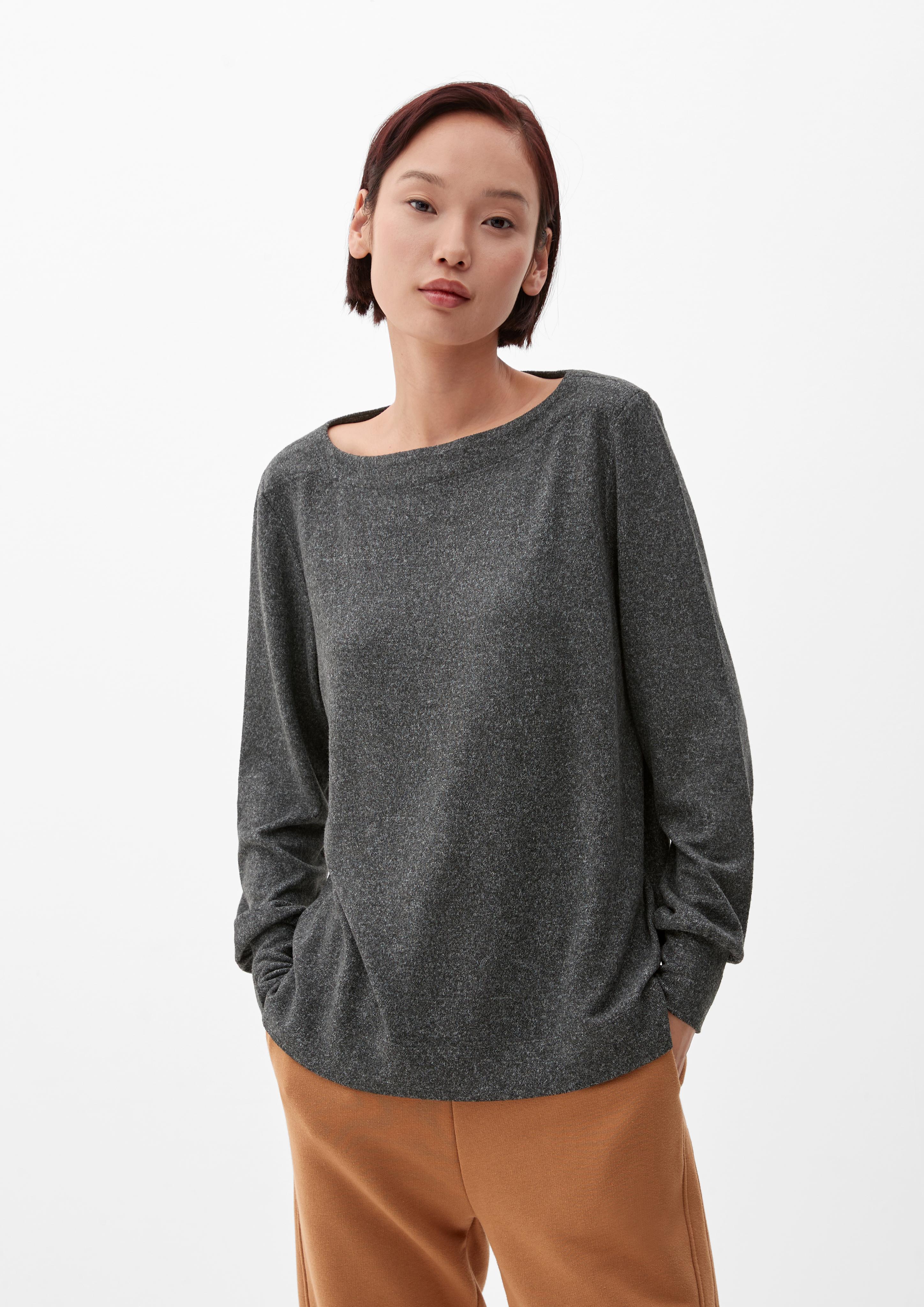 Langarmshirt in Melange-Optik  2121520-9898