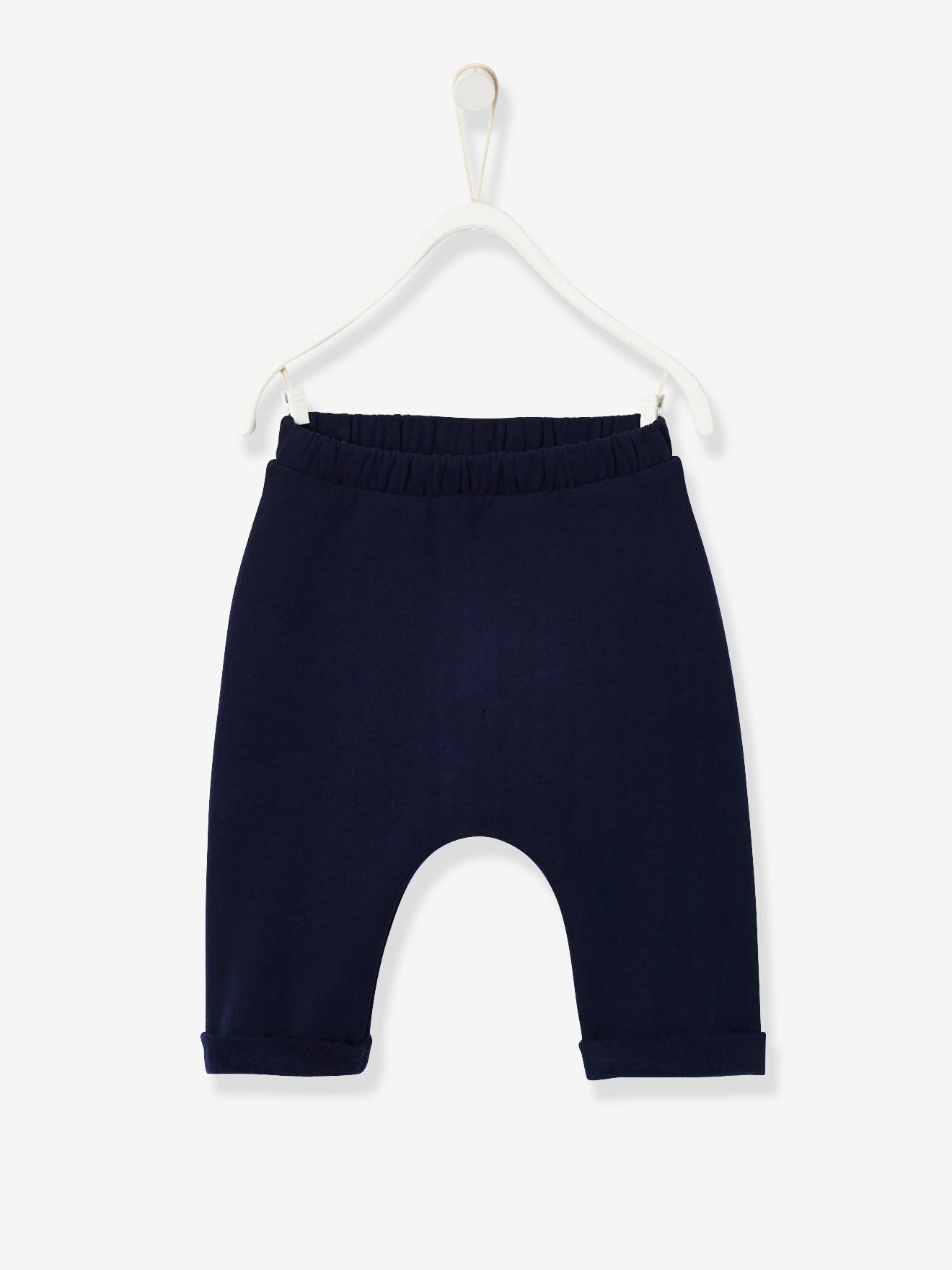 Pantalon naissance en molleton encre