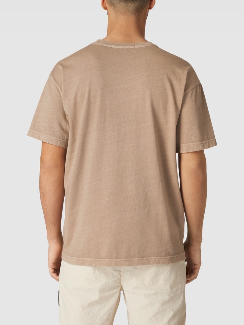 T-Shirt mit überschnittenen Schultern Modell 'MONOLOGO' in beige