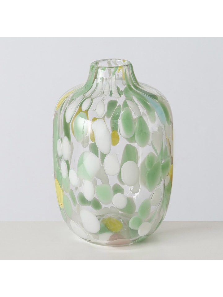 Boltze Vase ''Greena'' in Grün/ Weiß - (H)25 x Ø 16 cm günstig kaufen onesize