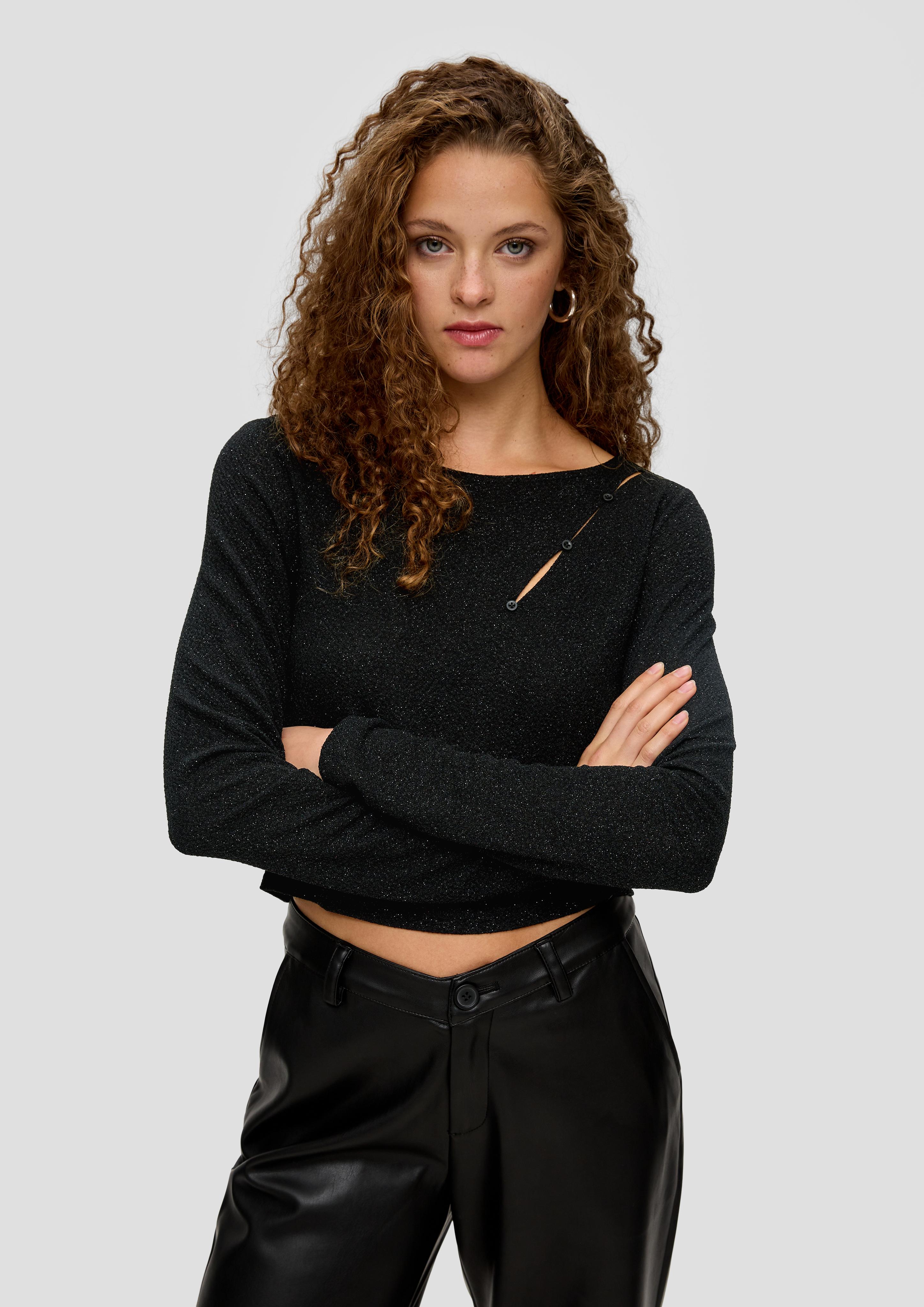Langarmshirt mit Knopfleiste  2138356-9999