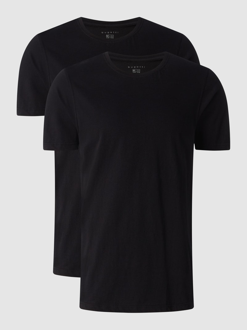 T-Shirt aus Baumwolle im 2er-Pack in schwarz