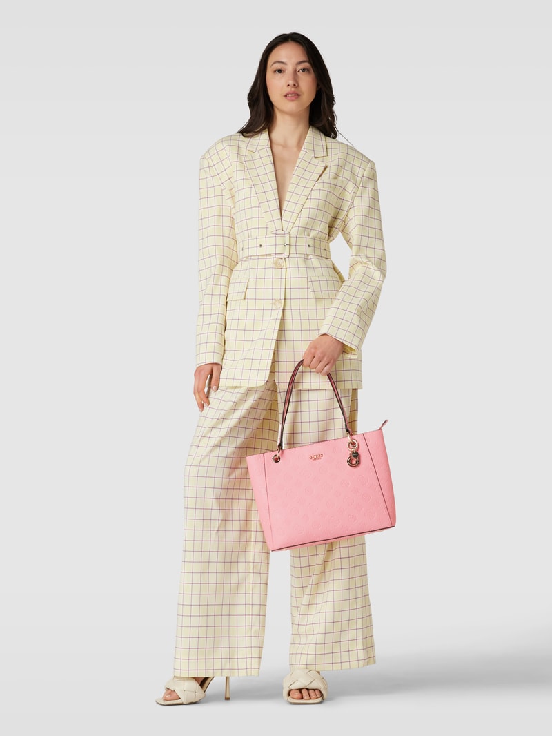 Tote Bag mit Label-Details Modell 'GALERIA' in pink
