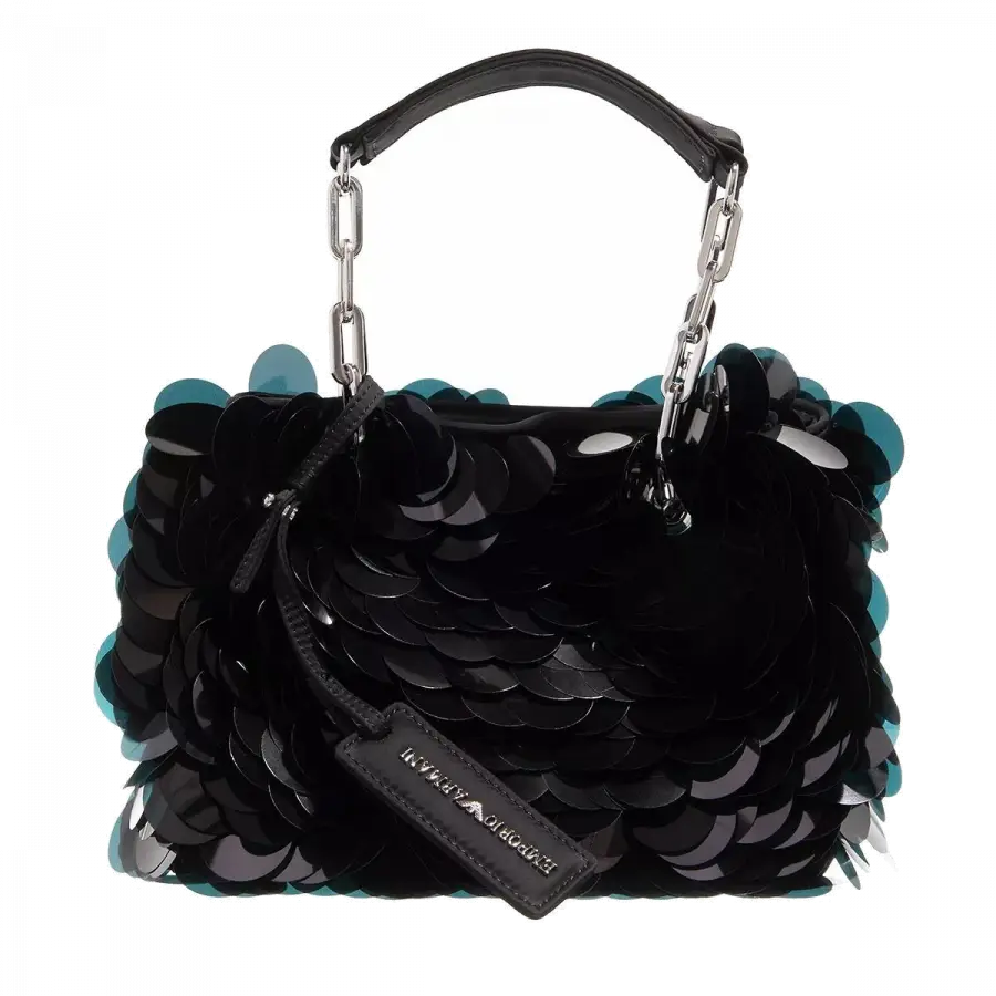 Emporio Armani - Emporio Armani Shoulder Bags Metallkette Black - schwarz