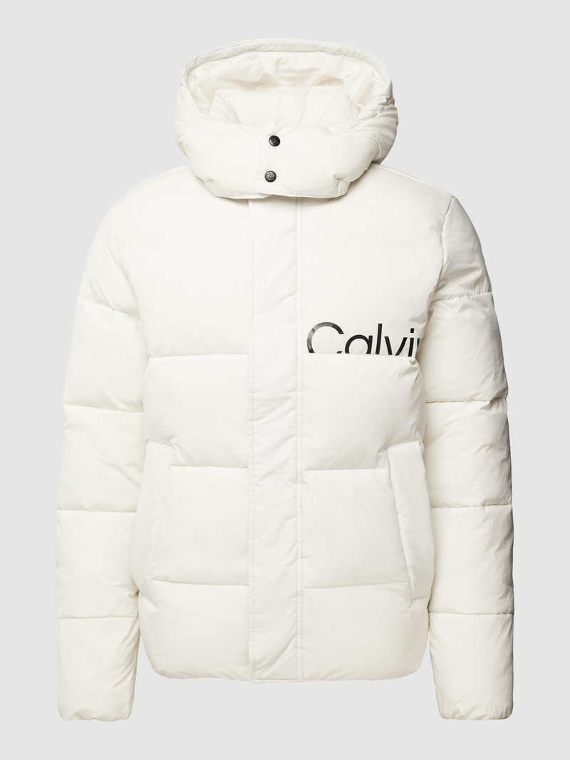 Jacke mit Label-Print in offwhite