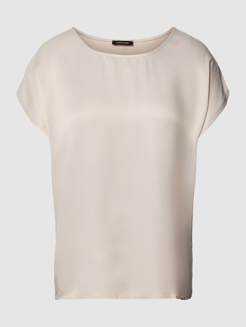 T-Shirt mit U-Boot-Ausschnitt in sand