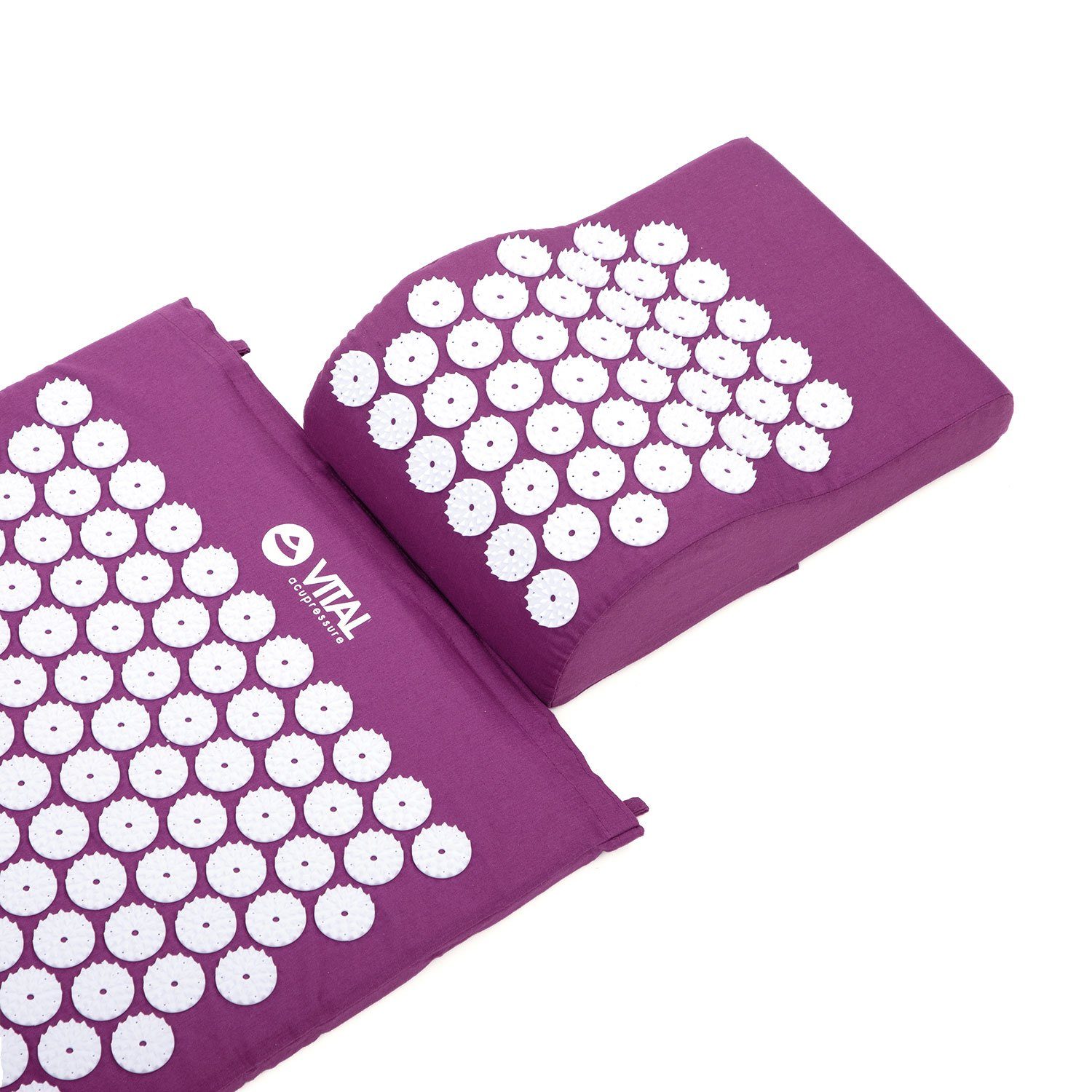 bodhi Akupressurmatte VITAL Akupressurmatte XL Deluxe-Set SPIKY aubergine