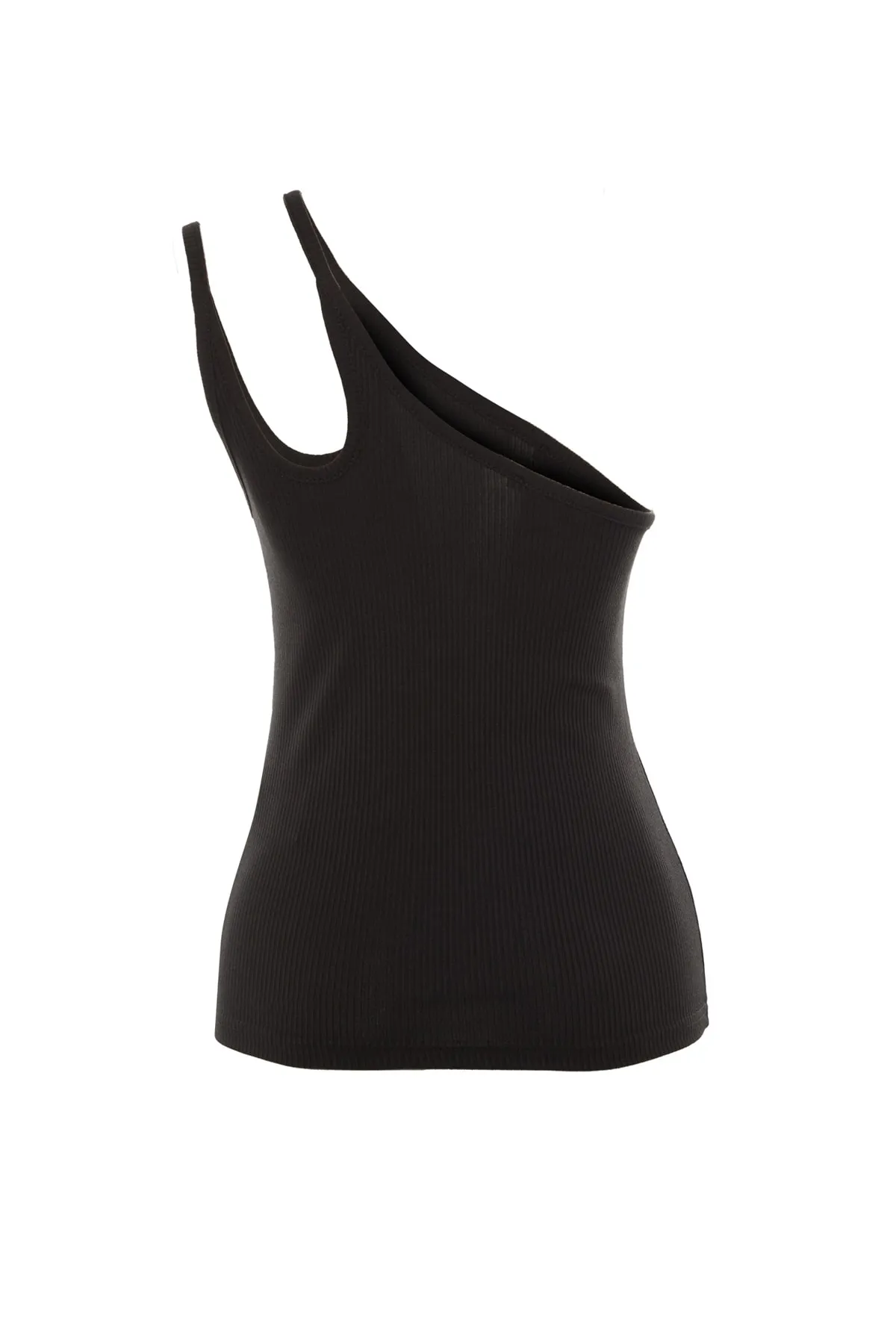 Trendyol Collection  Schwarze One-Shoulder-Schnurstrickbluse TWOSS21BZ0563
