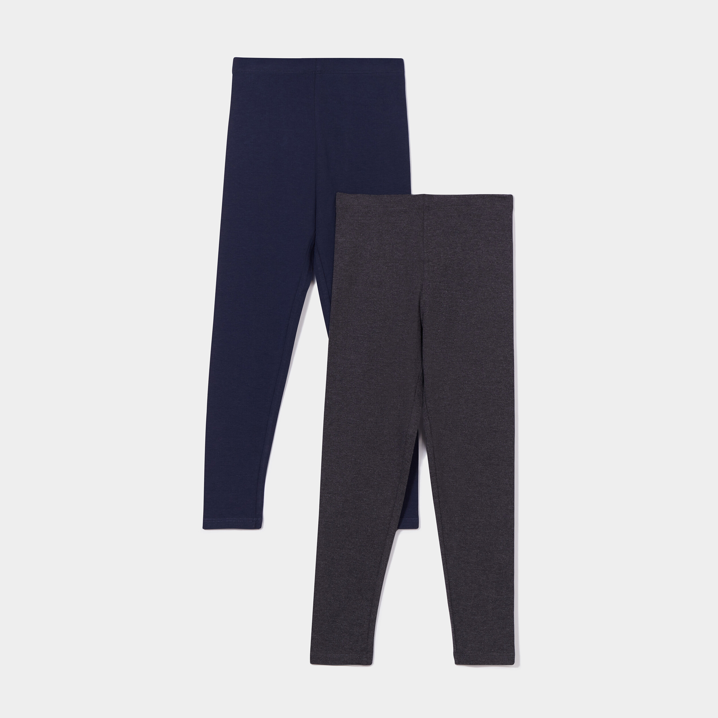 Lot 2 leggings coton bleu marine fille | La Halle
