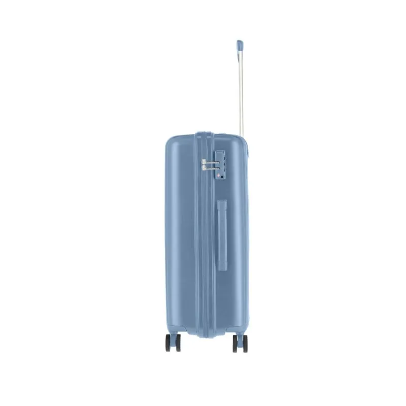 Travelite VAKA Trolley M mit 4 Rollen - Blaugrau