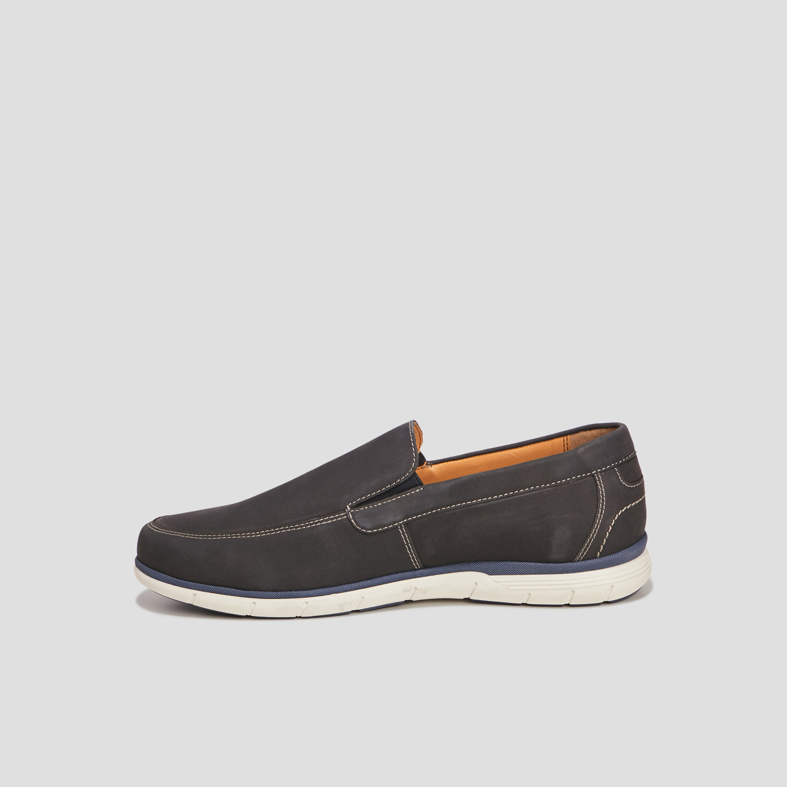 Loafers en cuir bleu marine homme | La Halle