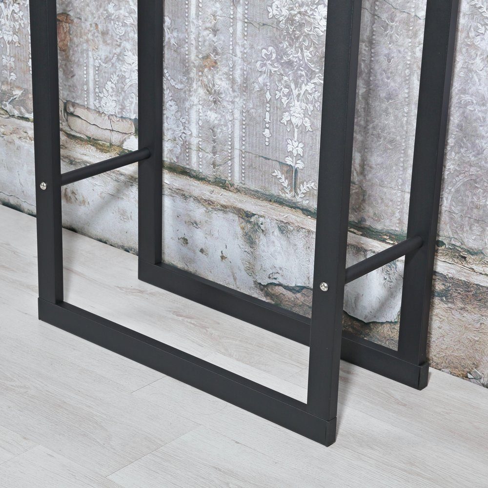 Melko Kaminholzregal Holzregal Kaminholzablage Kaminholzständer Anti-Kipp-Beschlag, BxTxH:60x25x100 cm, (Stück), Pulverbeschichtet