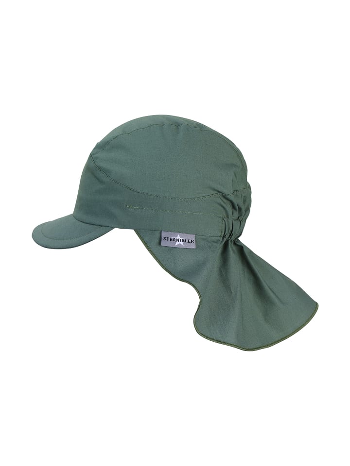 Sterntaler Schirmmütze mit Nackenschutz Basic in dunkelgrün günstig kaufen