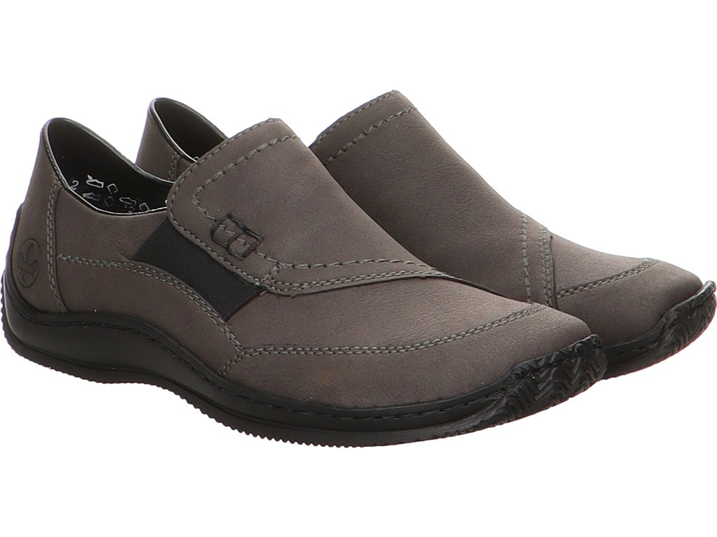 RIEKER Klassische Slipper grau morbido