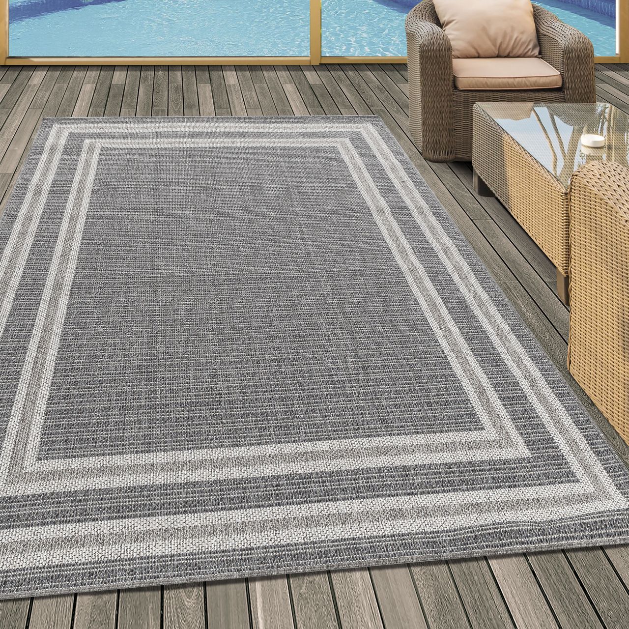 Ayyildiz Teppich, ARUBA 4901, GREY, 80 x 150 cm