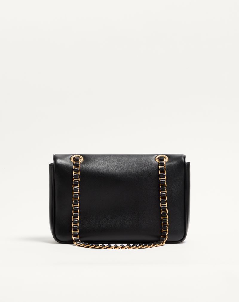 Bolsa Valentino Garavani Djuna com corrente média em couro napa