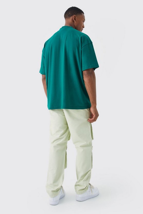 Cargo Ripstop-Hose mit geradem Bein und Logo