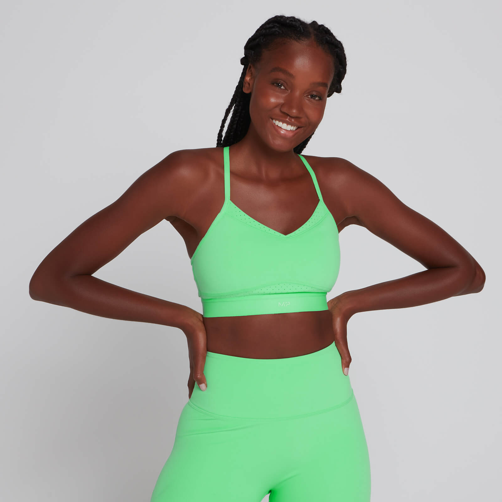 Brassière de sport à bretelles MP Power Ultra pour femmes – Vert printemps