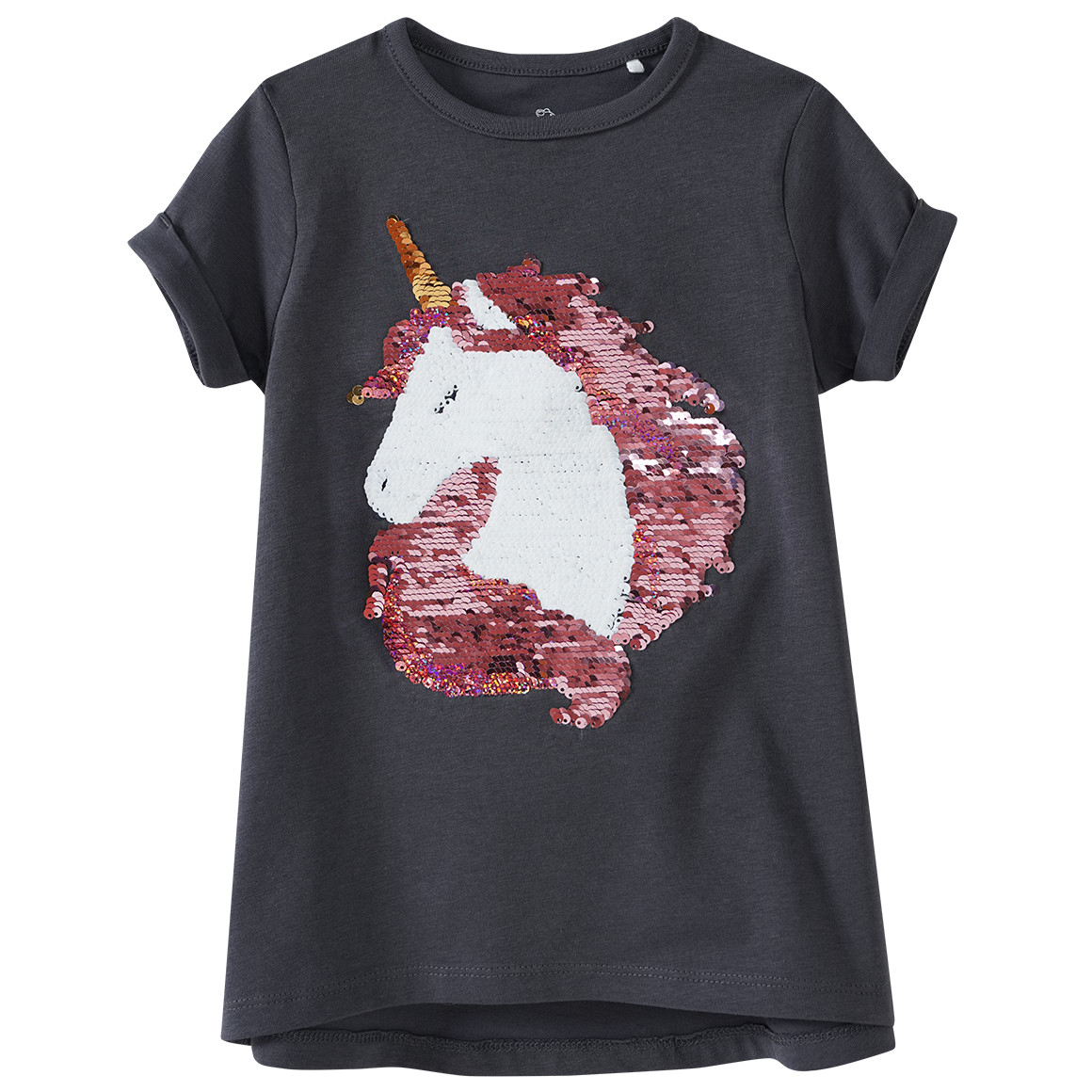 Mädchen T-Shirt mit Wendepailletten
