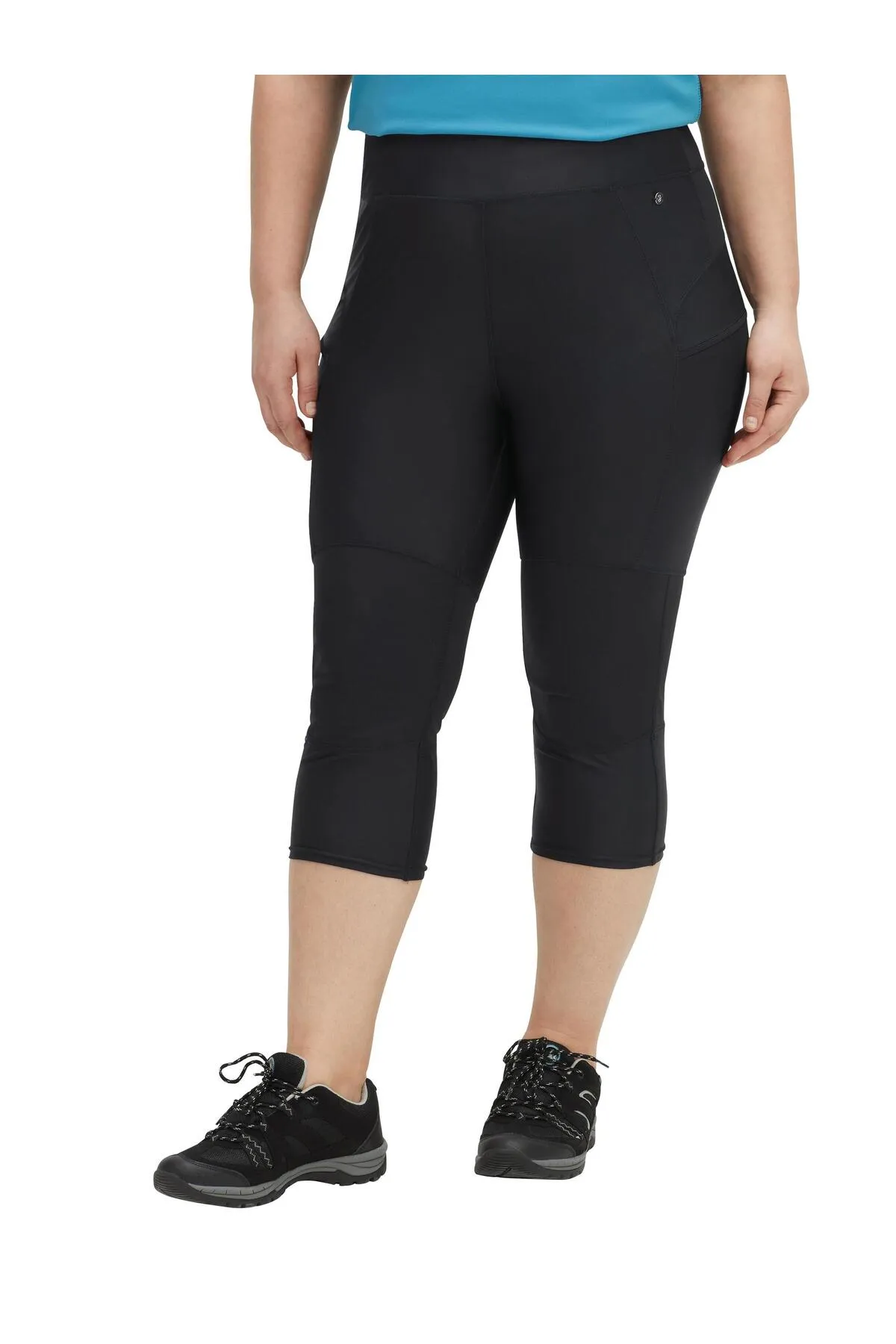 Sheego  Sport-Leggings - Schwarz - Mittlerer Bund