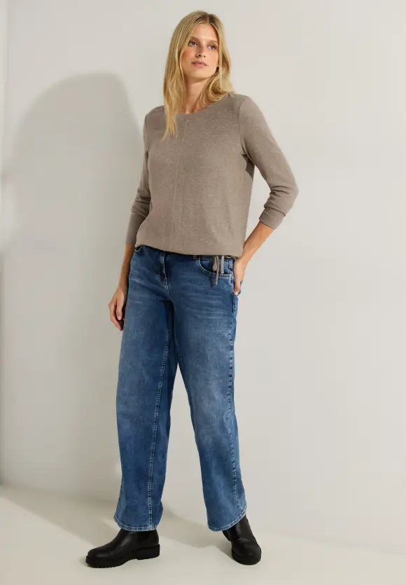 CECIL Cosy Melange Langarmshirt