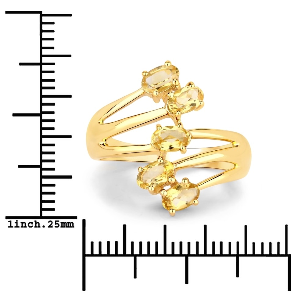 Rafaela Donata Bague Argent sterling Citrine en Or jaune Bague
