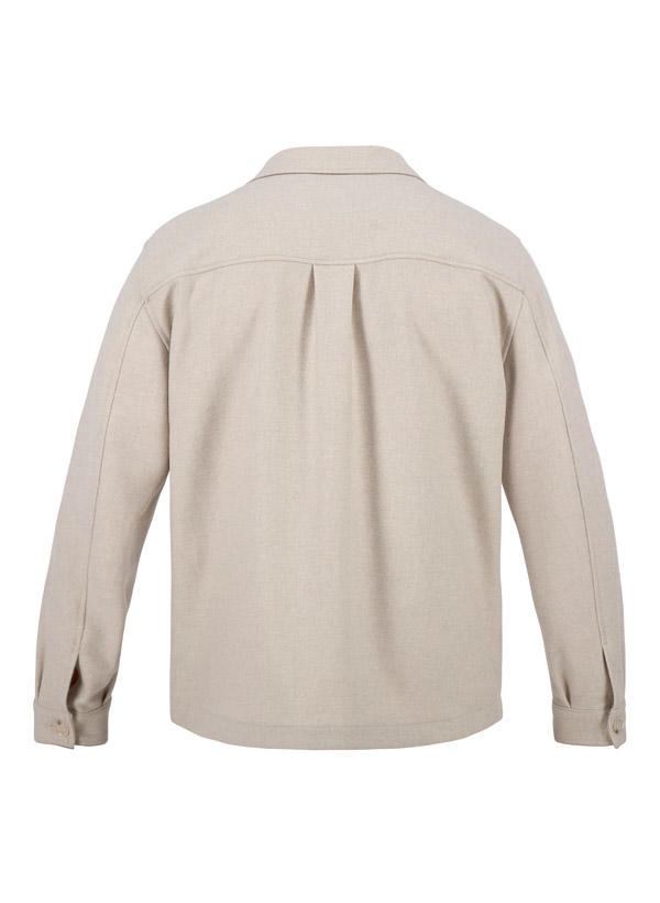 BOSS Black, Overshirt, Relaxed Fit, Wolle, creme-greige meliert