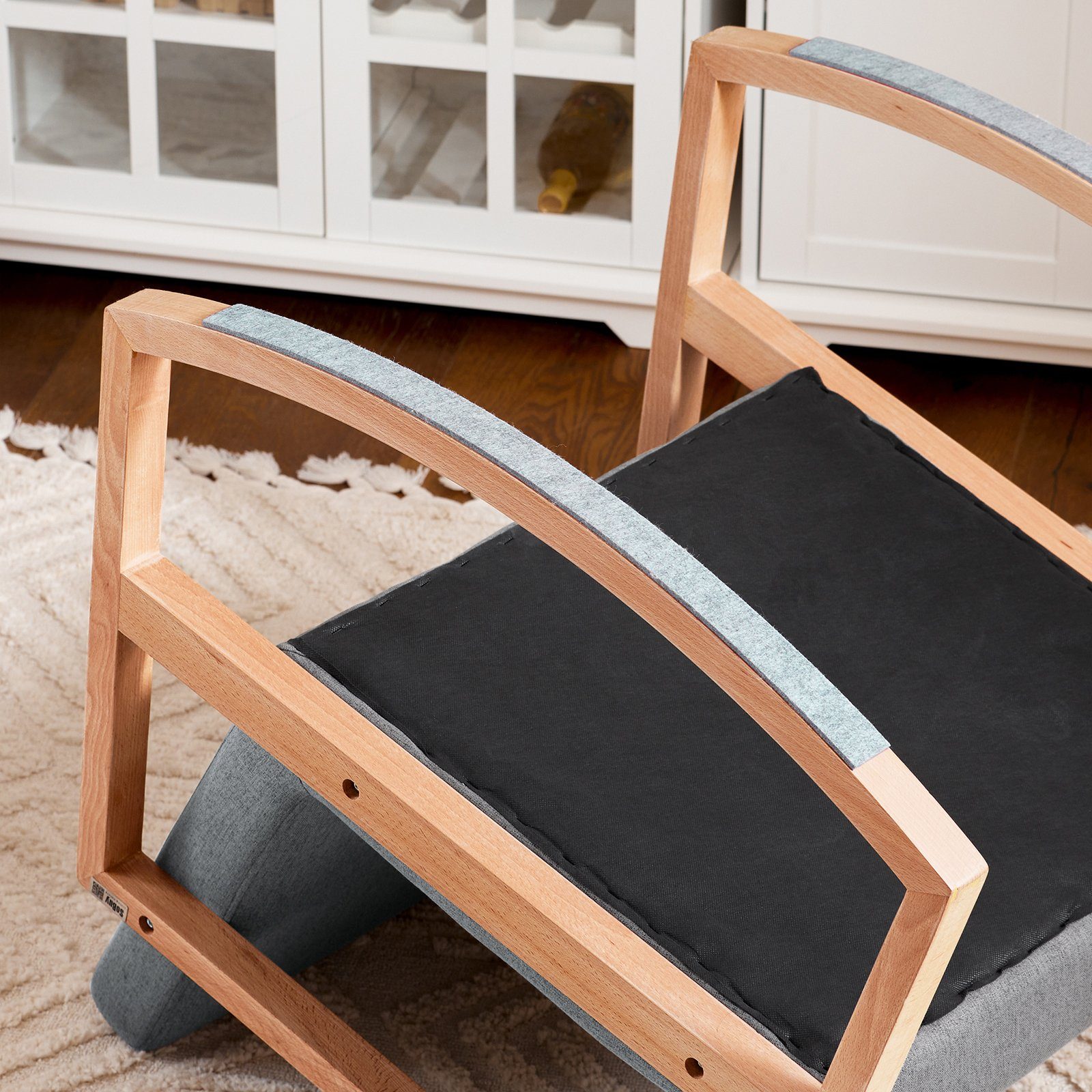 SoBuy Schaukelstuhl FST93, Wohnzimmer Schaukelsessel Schwingsessel Garten Relaxstuhl Sessel