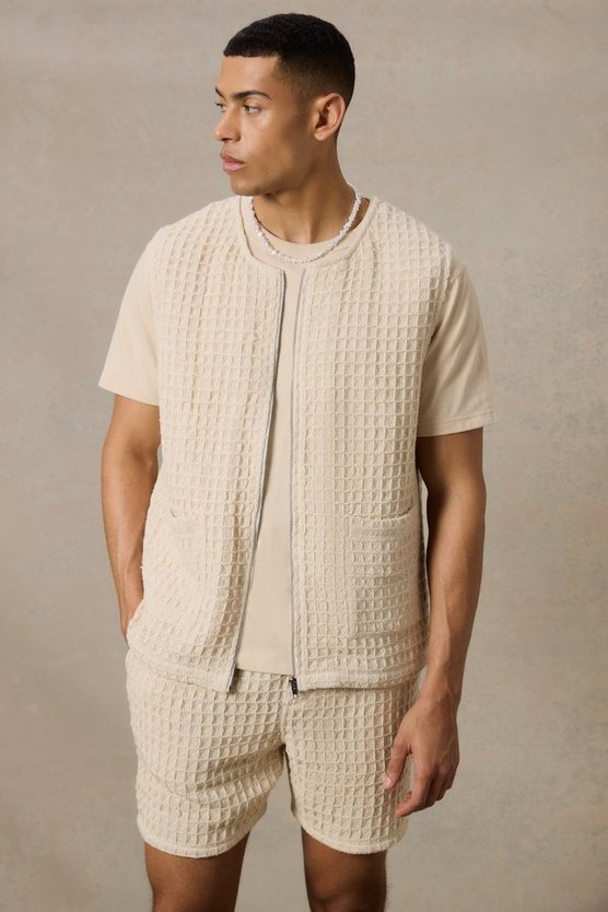 Utility-Tanktop und Shorts in Waffeloptik