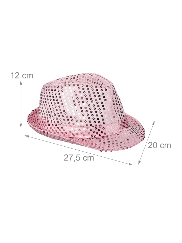 relaxdays 2 x Paillettenhut LED in Rosa günstig kaufen onesize