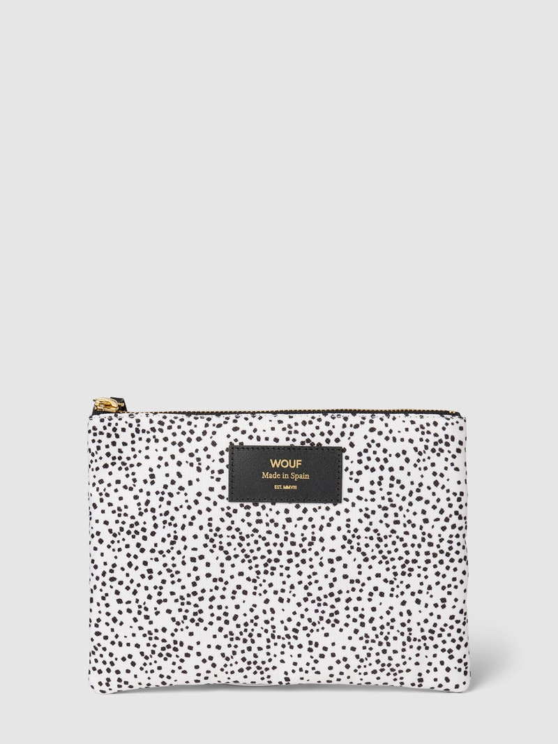 Pouch mit Allover-Muster Modell 'Dottie' in sand