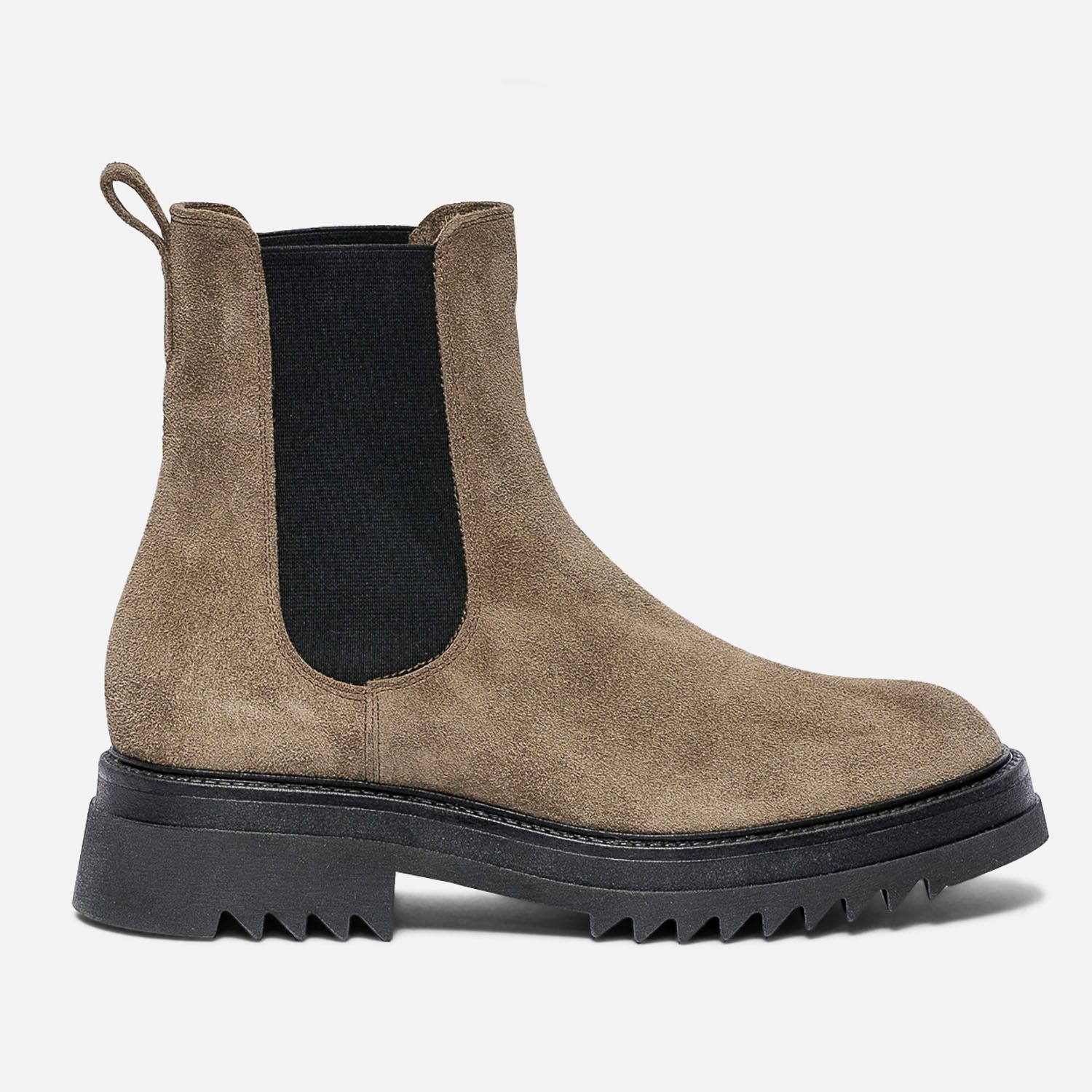 Chelsea boots TEXTO beige en cuir velours