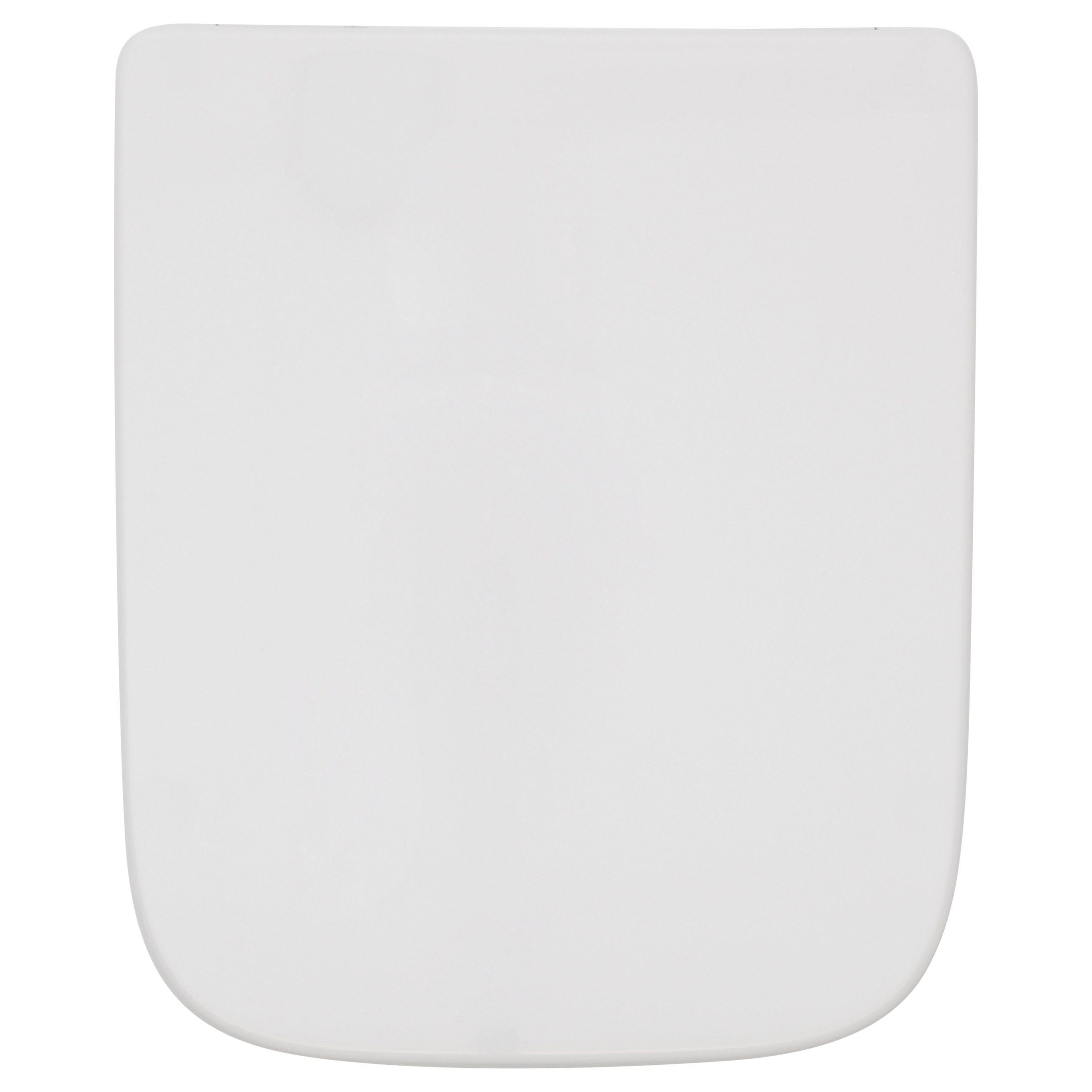 LUVETT WC-Sitz Eckig Q500 (Inklusive 3 Befestigungsarten), mit Original SoftClose® Absenkautomatik, Duroplast