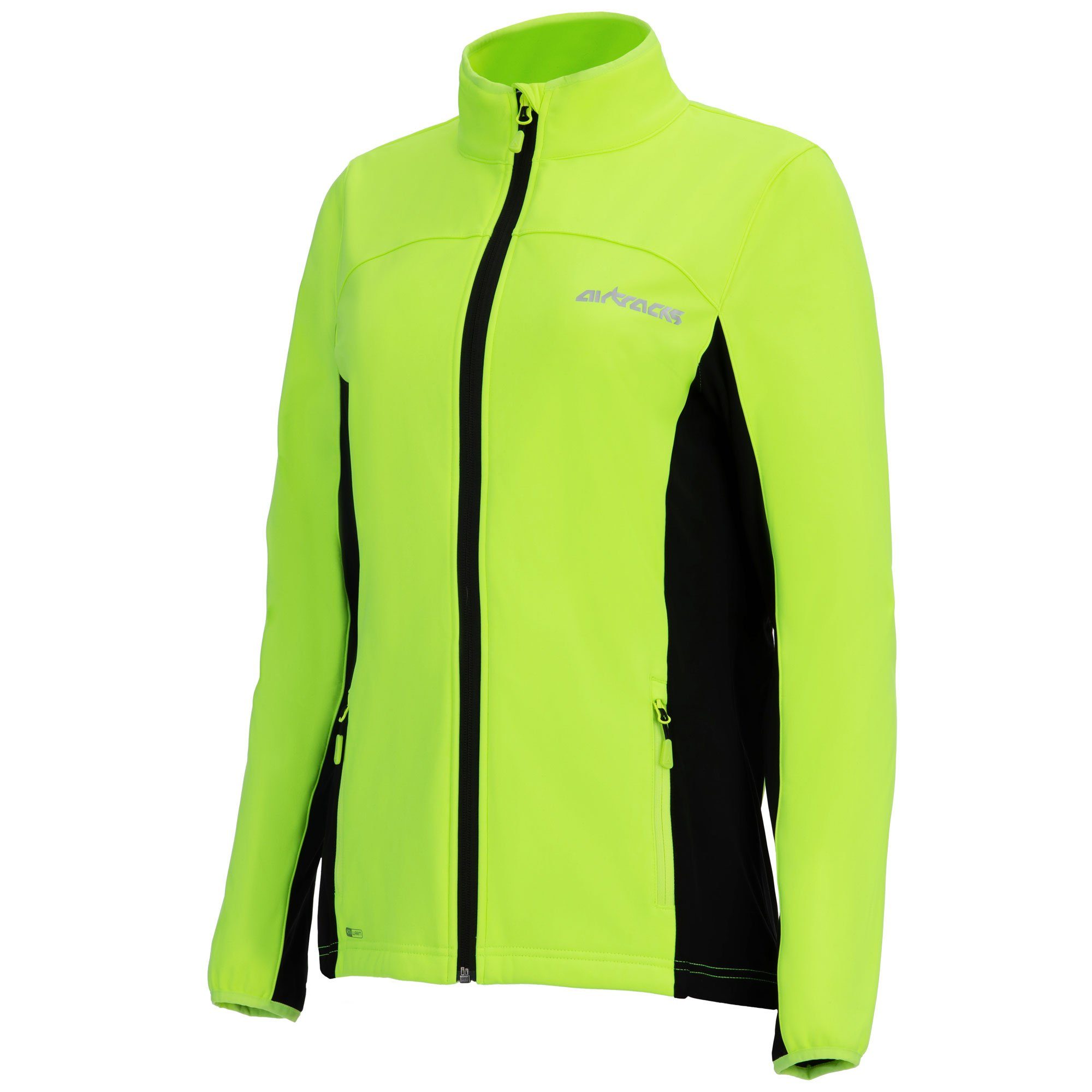 Airtracks Fahrradhose Damen Winter Radtrikot Set (Set, 2er Pack) Softshell Fahrradjacke + Thermo Fahrradhose Lang, optimal für die kalte Jahreszeit Herbst-Winter  S M L Xl XXL XXXL