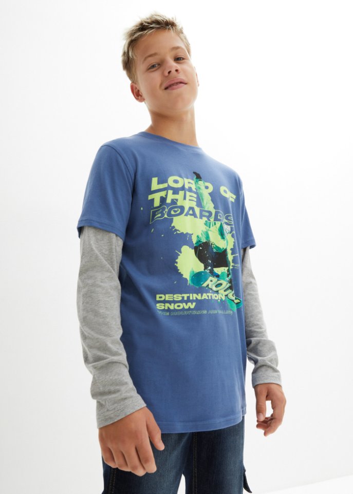 Jungen Layershirt mit Druck