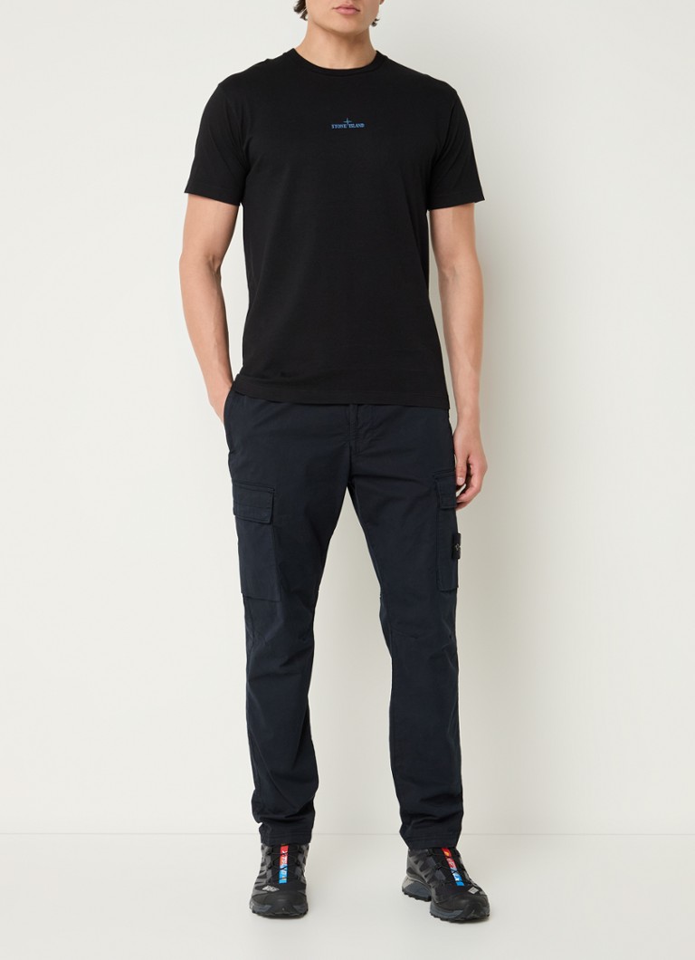 Tricou Stone Island 2NS81 Compass cu logo și imprimeu pe spate.