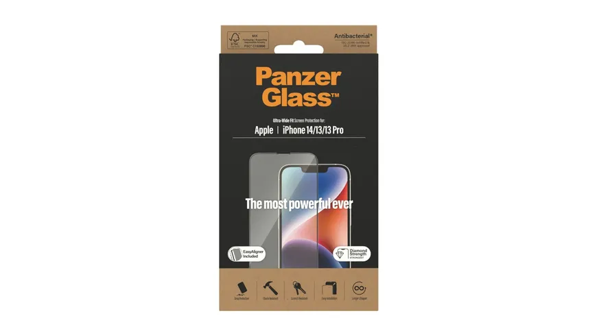 PanzerGlass SP iPhone 14/13/13 Pro UWF AB m. Applikator