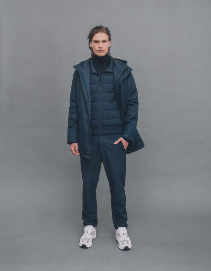 Sous-doudoune dark navy matelassée bi-matière Homme