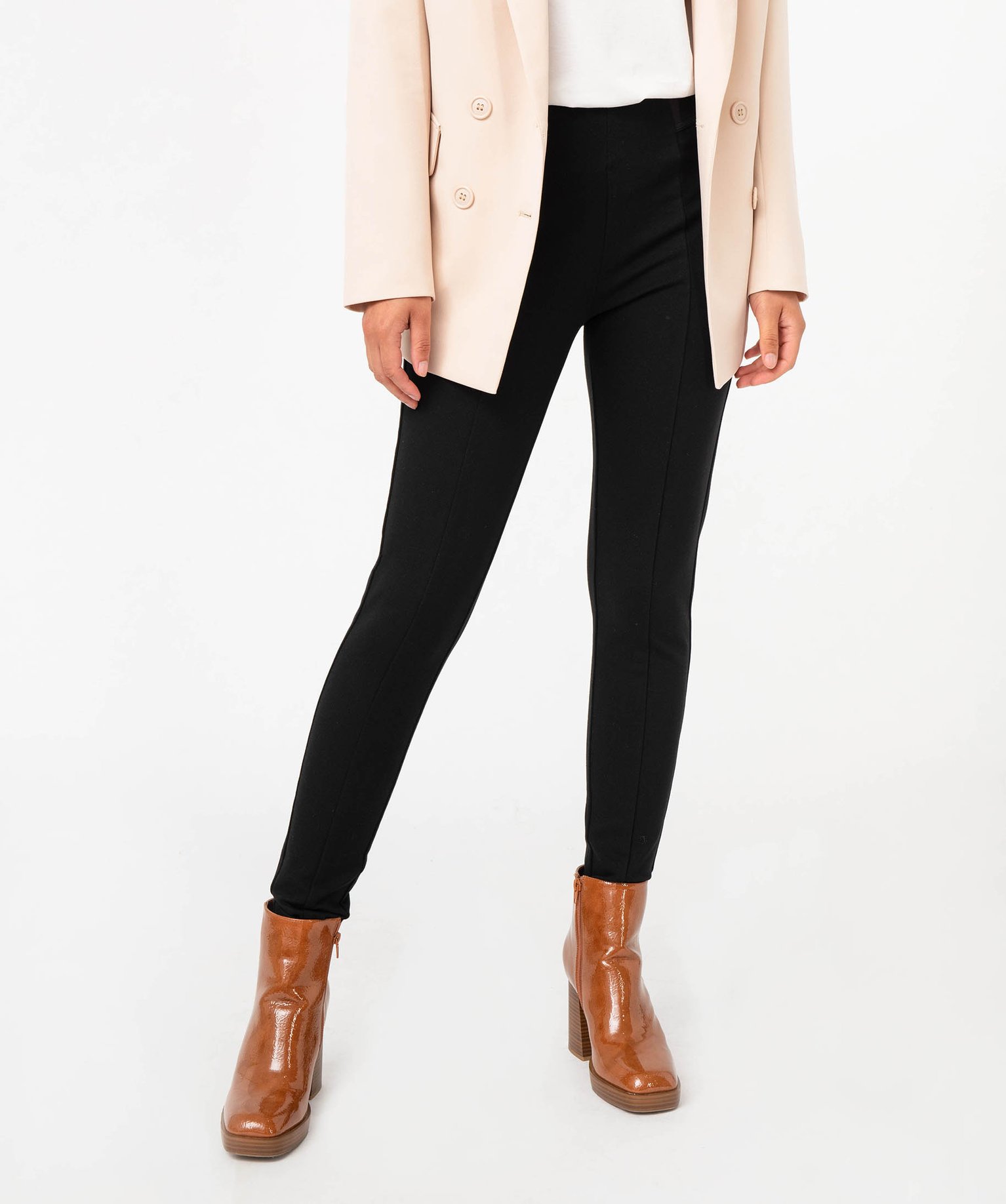 Leggings uni effet push-up femme noir | GEMO