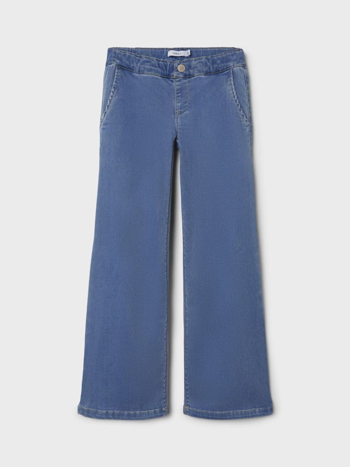 name it Wide Leg Jeanshose NKFSALLI WIDE JEANS 8293 in light blue denim günstig kaufen